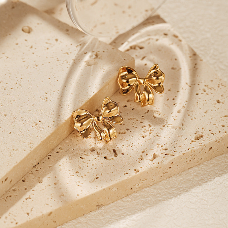 Wholesale Bow S925 Silver Needle Earrings